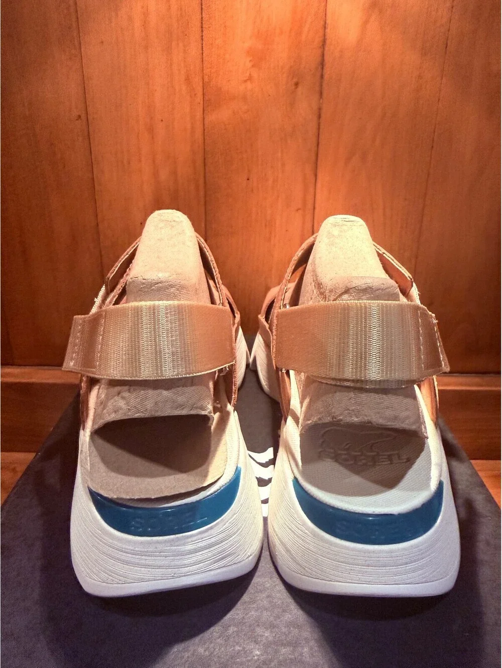 New Sorel Kinetic Impact II Sling Low Sandal in Honest Beige/Sea Salt, Women's 9